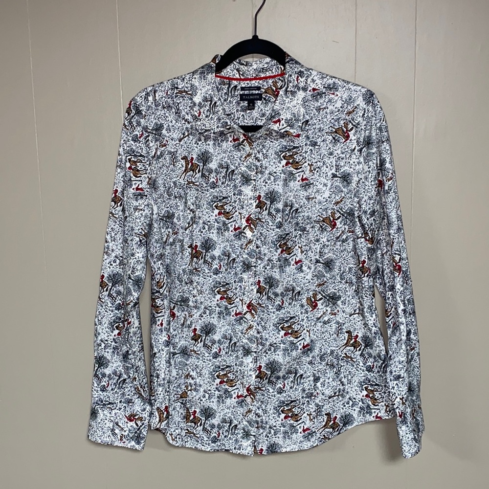 Talbots button down equestrian top size 12